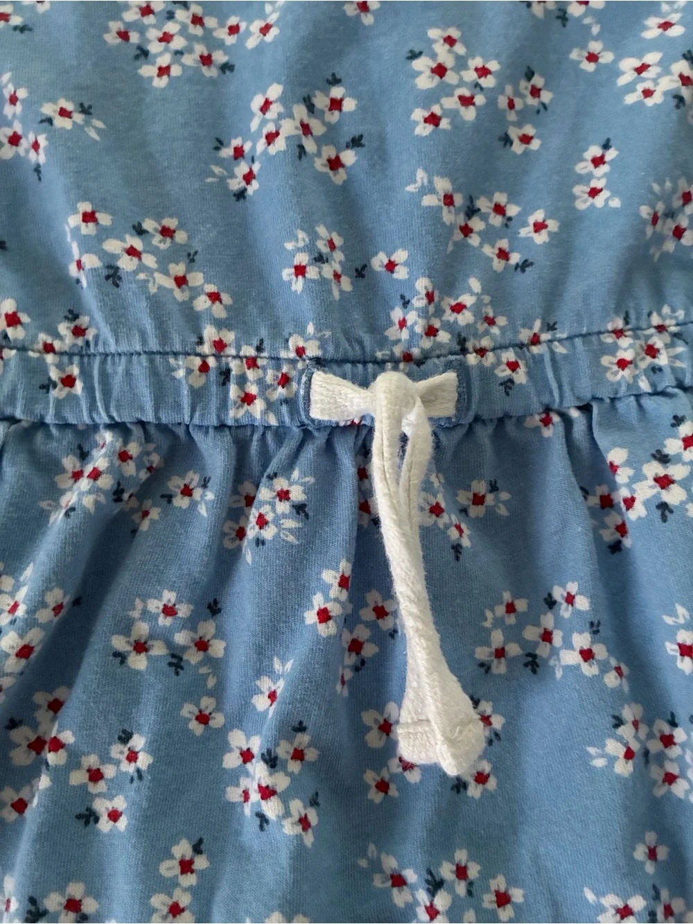 GAP Girls Blue Floral Drawstring Waist Dress